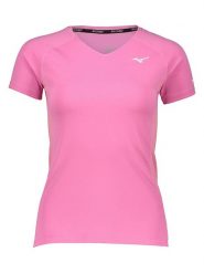 Mizuno Koszulka funkcyjna "Alpha Sun Protect" w kolorze różowym rozmiar: M. Różowe t-shirty sportowe Mizuno, m, bez wzorów, bez ramiączek, outdoorowe. Za 92.42 zł.