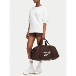 Torba sportowa Reebok. Brązowe torby sportowe Reebok, bez wzorów. Za 119.99 zł.