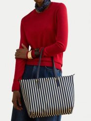 LAUREN RALPH LAUREN Torebka 431916737048 Granatowy. Niebieskie shopper bag Lauren Ralph Lauren, bez wzorów, z materiału, bez dodatków. Za 649.99 zł.