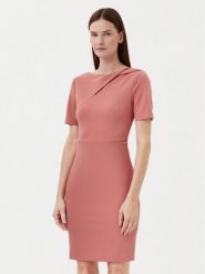 Calvin Klein Sukienka koktajlowa K20K208174 Różowy Regular Fit. Czerwone sukienki Calvin Klein, bez wzorów, z syntetyku, wizytowe, bez kołnierzyka, bez ramiączek. Za 429.99 zł.
