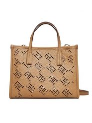 Tommy Hilfiger Torebka Th City Mini AW0AW17500 Brązowy. Brązowe torebki klasyczne Tommy Hilfiger, bez wzorów, ze skóry, bez dodatków. Za 419.99 zł.