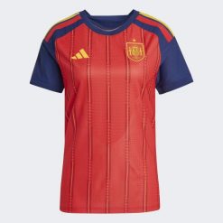 Koszulka domowa Hiszpania 26 Authentic. Czerwone t-shirty sportowe adidas, xs, bez wzorów, z dzianiny, bez ramiączek, do piłki nożnej, climacool (adidas). Za 649.00 zł.