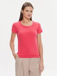 United Colors Of Benetton T-Shirt 1091D1M10 Różowy Regular Fit. Czerwone t-shirty United Colors Of Benetton, m, bez wzorów, z bawełny, bez kołnierzyka, bez ramiączek. Za 99.99 zł.