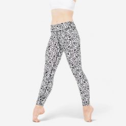 Legginsy do tańca nowoczesnego dla dzieci Starever wysoki stan. Szorty DOMYOS, bez wzorów, z bawełny, sportowe. Za 64.99 zł.