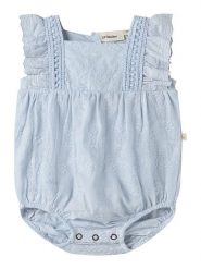 Lil Atelier Top-body "Jiva" w kolorze błękitnym rozmiar: 74. Niebieskie topy Lil Atelier, bez wzorów, z bawełny, bez kołnierzyka, bez ramiączek. Za 98.95 zł.
