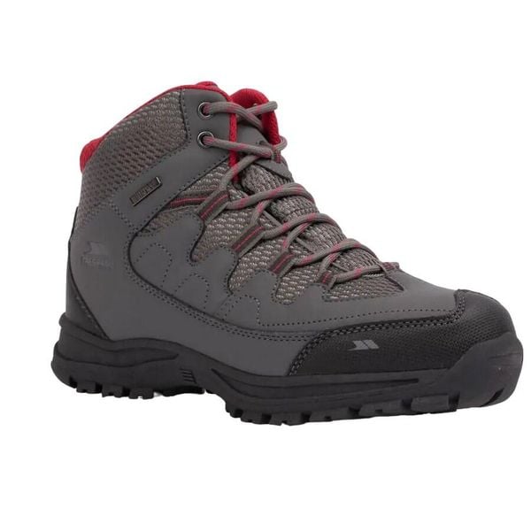 Buty Damskie Mitzi Wodoodporne. Szare buty trekkingowe Trespass, bez wzorów, z gumy, bez zapięcia, trekkingowe. Za 301.99 zł.