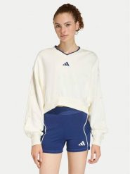 Adidas Bluza Stadium JZ1074 Biały Loose Fit. Białe bluzy adidas, m, bez wzorów, z bawełny, bez ramiączek, bez kaptura. Za 299.99 zł.
