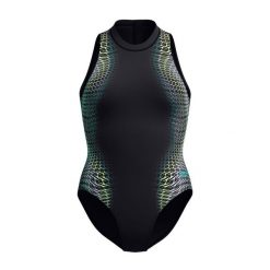 Damski kostium kąpielowy 1-częściowy Speedo Eco+ Placem Hydrasuit. Czarne stroje jednoczęściowe Speedo, bez wzorów, sportowe. Za 483.60 zł.