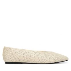 Baleriny Calvin Klein. Brązowe baleriny Calvin Klein, bez wzorów, bez obcasa, bez zapięcia. Za 449.99 zł.