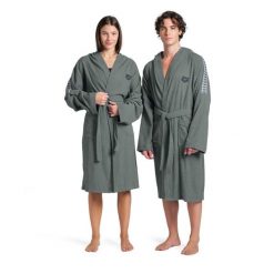 Szlafrok Arena Team Stripe Robe. Szare szlafroki damskie Arena, m, bez wzorów, bez ramiączek. Za 219.99 zł.