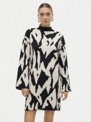 Vero Moda Sukienka dzianinowa Gold New Art 10311362 Czarny Regular Fit. Czarne sukienki Vero Moda, l, bez wzorów, z dzianiny, bez kołnierzyka, bez ramiączek. Za 79.99 zł.