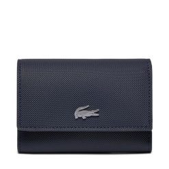 Duży Portfel Damski Lacoste. Niebieskie portfele Lacoste, bez wzorów. Za 409.99 zł.