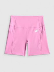 4F Legginsy krótkie treningowe szybkoschnące damskie - różowe XL. Czerwone legginsy 4f, bez wzorów, biznesowe, krótkie. Za 149.99 zł.