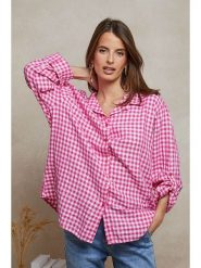 Plume Koszula "Amily" w kolorze różowo-białym rozmiar: L. Różowe koszule Plume, l, bez wzorów, bez kołnierzyka, bez ramiączek. Za 136.13 zł.