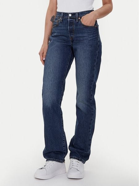 Levi's® Jeansy 501® Curve 0036A-0005 Niebieski Straight Fit. Niebieskie jeansy s, bez wzorów, z bawełny. Za 337.99 zł.