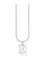 Thomas Sabo Srebrny naszyjnik z zawieszką - dł. 45 cm rozmiar: onesize. Szare naszyjniki thomas sabo, z materiału, srebrne. Za 129.95 zł.