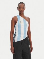 Adidas Top Argentina KE2295 Błękitny Slim Fit. Niebieskie topy adidas, xs, bez wzorów, z syntetyku, bez kołnierzyka, bez ramiączek. Za 379.99 zł.