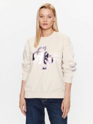 Guess Bluza V3YQ17 KBV71 Écru Regular Fit. Bluzy Guess, xxs, z aplikacjami, z bawełny, bez kaptura. Za 199.99 zł.