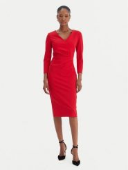 Rinascimento Sukienka koktajlowa CFC0126655003 Czerwony Slim Fit. Czerwone sukienki Rinascimento, l, bez wzorów, z syntetyku, wizytowe, bez kołnierzyka, bez ramiączek. Za 579.99 zł.