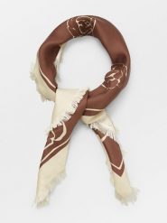 Becksöndergaard Jedwabna chusta "Rosedrop" w kolorze kremowo-brązowym - 65 x 65 cm rozmiar: onesize. Brązowe chusty Becksöndergaard, bez wzorów, z jedwabiu. Za 131.12 zł.