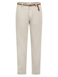 Sublevel Spodnie chino w kolorze kremowym rozmiar: XXL. Brązowe chinosy Sublevel, xxl, bez wzorów, ze skóry. Za 126.99 zł.