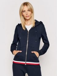 Tommy Hilfiger Bluza Heritage WW0WW24971 Granatowy Regular Fit. Niebieskie bluzy Tommy Hilfiger, xs, bez wzorów, z bawełny, bez kaptura. Za 299.99 zł.