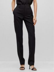 Boss Spodnie materiałowe 50490045 Czarny Regular Fit. Czarne spodnie materiałowe Boss, bez wzorów, z materiału. Za 1,229.00 zł.