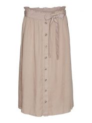 Vero Moda Spódnica w kolorze beżowym rozmiar: L. Brązowe spódnice Vero Moda, l, bez wzorów, z lyocellu, midi. Za 79.21 zł.