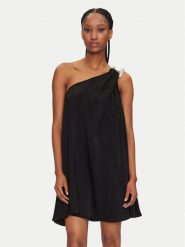 Eleh Sukienka koktajlowa ESS250050 Czarny Regular Fit. Czarne sukienki Eleh, m, bez wzorów, z syntetyku, wizytowe, bez kołnierzyka, bez ramiączek. Za 559.99 zł.