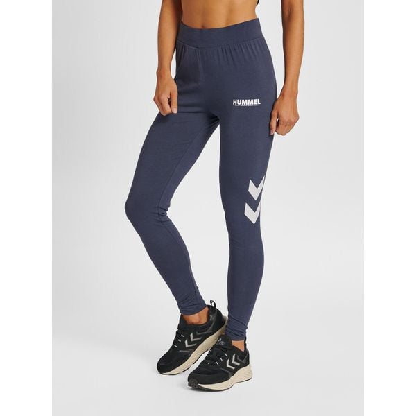 Damskie wysokie legginsy Hummel Legacy. Niebieskie legginsy Hummel, bez wzorów, sportowe. Za 126.50 zł.