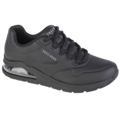 Buty do chodzenia, Skechers Uno 2 - Air Around You 155543-BBK. Czarne buty treningowe Skechers, bez wzorów, z materiału, przed kostkę, bez zapięcia, trekkingowe. Za 259.99 zł.