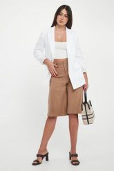 Bermudy damskie z zamszowej skóry MLLSCOGLIO MARELLA. Szorty Marella, bez wzorów, ze skóry. Za 1,649.00 zł.