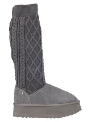 Liu Jo Kozaki w kolorze szarym rozmiar: 38. Szare kozaki Liu Jo, na zimę, bez wzorów, z materiału, bez obcasa, na platformie, bez zapięcia. Za 325.79 zł.