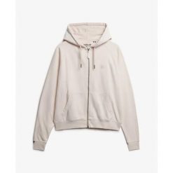 Damska bluza z kapturem zapinana na zamek Superdry Studios Relaxed. Czerwone bluzy Superdry, bez wzorów, bez ramiączek, z kapturem. Za 343.30 zł.