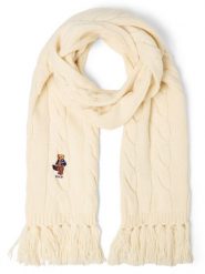 Polo Ralph Lauren szalik wełniany Kobiety Wełna biały, ONE SIZE. Białe szaliki i kominy Polo Ralph Lauren, bez wzorów, z wełny, eleganckie. Za 599.95 zł.