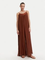 ViCOLO Kombinezon TD0588 Brązowy Relaxed Fit. Brązowe sukienki ViCOLO, l, bez wzorów, z wiskozy, bez kołnierzyka, bez ramiączek. Za 309.99 zł.