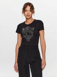 Liu Jo Bluzka MF3243 JS923 Czarny Regular Fit. Czarne bluzki Liu Jo, xs, bez wzorów, z bawełny, bez kołnierzyka, bez ramiączek. Za 449.99 zł.