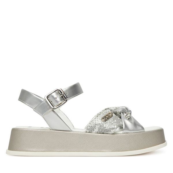 Sandały Liu Jo. Szare sandały Liu Jo, bez wzorów, bez obcasa, na płaskiej podeszwie, bez zapięcia. Za 649.99 zł.