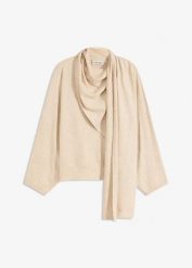 Cienki sweter z miękkiej mieszanki wiskozy. Brązowe swetry bonprix, bez wzorów, z wiskozy, bez ramiączek. Za 144.99 zł.