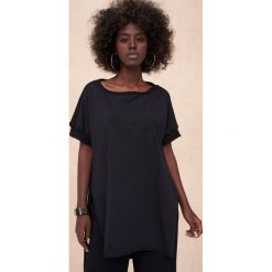 Tunika Damska Letaro BS Czarny. Czarne tuniki blue shadow, s, z aplikacjami, z bawełny, sportowe, bez kołnierzyka, bez ramiączek. Za 169.90 zł.