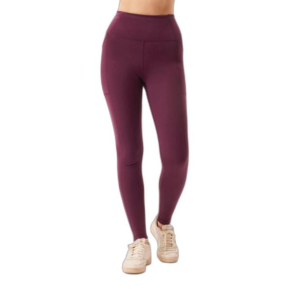 Legginsy wysoka talia 7/8 z kieszenią dla kobiet Girlfriend Collective. Czerwone legginsy GIRLFRIEND COLLECTIVE, bez wzorów, z materiału, sportowe. Za 417.50 zł.