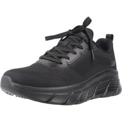 Buty SKECHERS 117385S Czarny. Czarne buty sportowe lifestyle Skechers, bez wzorów, z materiału, casualowe, bez zapięcia. Za 280.99 zł.