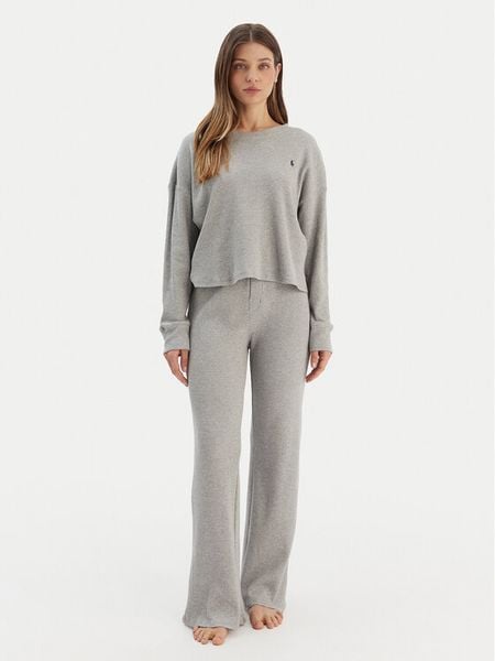 Polo Ralph Lauren Piżama 4P0380 Szary Regular Fit. Szare piżamy Polo Ralph Lauren, m, bez wzorów, z bawełny, bez kołnierzyka, bez ramiączek. Za 959.99 zł.