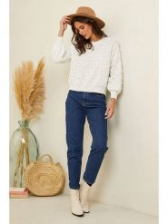 Soft Cashmere Sweter w kolorze białym rozmiar: 38/40. Białe swetry Soft Cashmere, bez wzorów, z kaszmiru, bez ramiączek. Za 104.99 zł.