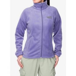 Bluza polarowa damska Columbia Benton Springs FZ. Fioletowe bluzy bez kaptura Columbia, bez wzorów, z polaru, bez kaptura, trekkingowe. Za 208.99 zł.