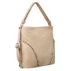 Shopperka damska Rovicky R-KP-18-A19 c. beżowa. Brązowe torebki klasyczne ROVICKY, bez wzorów, ze skóry ekologicznej, eleganckie, na ramię, bez dodatków. Za 77.99 zł.