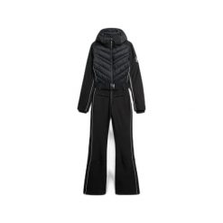Damski kombinezon narciarski Superdry Luxe. Czarne kombinezony Superdry, bez wzorów, sportowe, bez kołnierzyka, bez ramiączek. Za 1,459.45 zł.