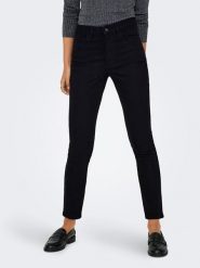 ONLY Carmakoma Dżinsy - Slim fit - w kolorze czarnym rozmiar: W26/L32. Czarne jeansy Only Carmakoma, l, bez wzorów, klasyczne, z podwyższonym stanem. Za 78.66 zł.