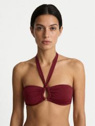 Guess Góra od bikini E6GJ15 KF590 Bordowy. Czerwone bikini Guess, z aplikacjami, z syntetyku. Za 329.99 zł.