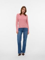 Vero Moda Sweter w kolorze jasnoróżowym rozmiar: XS. Różowe swetry Vero Moda, xs, bez wzorów, ze splotem, bez ramiączek. Za 66.00 zł.